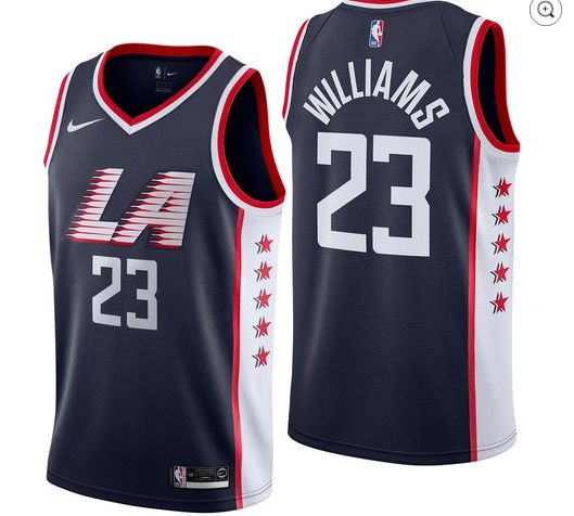 Men Los Angeles Clippers #23 Williams Blue City Edition Game Nike NBA Jerseys